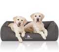 Knuffelwuff Orthopädisches Wasserabweisendes Hundebett Leon aus Velours mit Hand