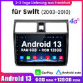 10"Android 13 Autoradio CarPlay GPS Navi 6G+128GB RDS Für Suzuki Swift 2003-2010