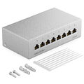 CAT6a Patchpanel 8 Port RJ45 Netzwerk Verteilerfeld geschirmt 8x RJ45 Buchse LSA