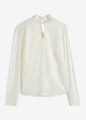 Shirt mit Twist Gr. 36/38 Wollweiß Damenshirt Hemd Top Bluse Tunika Oberteil Neu