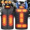 9 Zonen Unisex USB Beheizbare Heizjacke Weste Heizweste Beheizte Wärmewest Vest