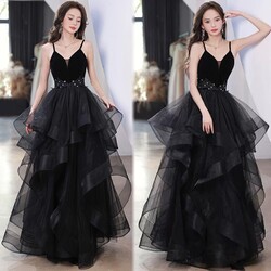 Edles formelles Abendkleid Party Ballkleid Abschlussball Brautjungfer schauspiel