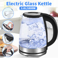 Wasserkocher Teekocher Wasserkessel 2L LED Beleuchtung Kocher Edelstahl Glas DE