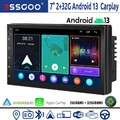 7" 2 DIN 2+32G Android 13 Carplay Autoradio WiFi GPS Navigation RDS Bluetooth FM