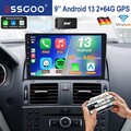 DAB+ Für Mercedes Benz C Klasse W204 S204 2+64G Android 13 Autoradio GPS CarPlay