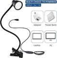 LED Klemmleuchte dimmbar Schreibtischlampe Leselampe flexibel USB Tisch-Lampe DE