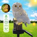 Eule Solarleuchte Lampe Gartenleuchte LED Eule Rasenlampe Harz Nachtlichter Deko