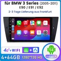 9" 4+64G Für BMW 3er E90 E91 E92 318i 320d Autoradio Android 14 GPS Carplay DAB+