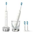 Philips Sonicare DiamondClean 9000 Zahnbürste Doppelpack 2 Power Eleganz Weiß