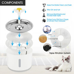 BWare Automatisch Trinkbrunnen Wasserspender mit Filter für Hunde Haustier
