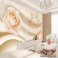 Vlies Fototapete Wandtapete Wandbilder 3D Butterfly Love Flower Pearl 1960