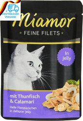 MIAMOR - Feine Filets in Jelly | Nassfutter Für Ausgewachsene Katzen Mit Filetst