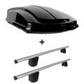 Dachbox LEVUP Space + Dachträger Menabo Delta für Opel Corsa D Combo Typ X12 top