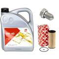 Motoröl Set 5W-40 5 Liter + Ölfilter + Ölablassschraube für Audi Seat Skoda VW