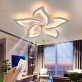 LED Ventilator Deckenleuchte Deckenventilator mit Fernbedienung Schlafzimmer DE