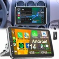 8-Kern 4G 10.1" Autoradio Carplay 6+128G Android 13 GPS 1 DIN Drehbar Bildschirm