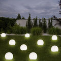 Kugelleuchte Außenlampe Solarleuchte LED Gartendeko Erdspieß H 38 cm 9er Set
