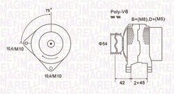 MAGNETI MARELLI LICHTMASCHINE GENERATOR 90A passend für CITROËN BERLINGO C5