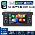 Autoradio Für BMW 3er E46 M3 Carplay Android 13 GPS Navi SWC WiFi BT FM DAB+ 64G