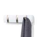 UMBRA Wandgarderobe Garderobenleiste FLIP 3 HOOK mit 3 klappbaren Haken weiß / s