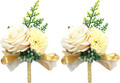 2 Stück Boutonniere Hochzeit, Rose Boutonniere, Seide Blumen Boutonniere, Benutz