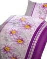 4tlg Bettwäsche Set Bettbezug 135x200 Kissen 80x80 Leichte Sommer Ware Lila