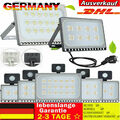 LED Fluter Außen Baustrahler Scheinwerfer Lampe Ultra Dünn 10W 30W 50W 100W 500W