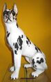 Porzellan Figur Hund Dog Cane Chien Stempel Italy Alano Dalmatiner Dogge 40cm h