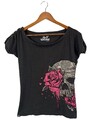 FULL VOLUME Print-Shirt Damen Shirt Gr. DE 36 schwarz Casual-Look