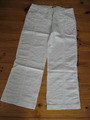 s.Oliver Hose Gr.38 w.NEU weiß Leinen Baumwolle Gürtelschlaufen Taschen