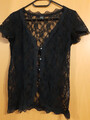 Bluse von ESPRIT, Spitze, transparent, Schwarz, Größe S