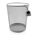 1x Papierkorb Mülleimer Büro silber 20L Draht   vielseitiger Mülleimer