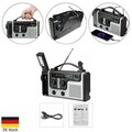 Solar Radio Handkurbel Handy Ladegerät Notfall Radio AM/FM USB LED Taschenl DE