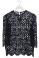 B/W ZARA COLLECTION Langarm-Bluse Damen Bluse Gr. DE 38 schwarz Casual-Look