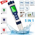 Digital PH Wert Messgerät Pool TDS EC Temp Salzgehalt Tester Wasserqualitätstest