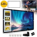120" Beamer Leinwand Projektorleinwand Faltbarer Projector Screen 16:9 HD +Haken