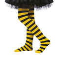STRUMPFHOSE BIENE KINDER # Karneval Streifen Ringel gelb Kostüm Party 116-134