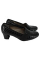 ARA Damen Pumps Schwarz Krokoprägung Lederimitat Gr 36