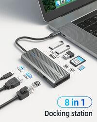 5/6/8/9/10 in 1 Multiport USB C Hub Adapter HDMI 4K USB 3.0 Micro SD für Macbook