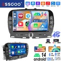 DAB+ 6+128G Android 14 Autoradio Apple Carplay Für Fiat 500 2016-2019 GPS KAM AM