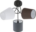 Eglo Decken Wohnzimmer Lampe Leuchte ALMEIDA Stahl schwarz Textil 59x35 cm