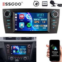32G Carplay Autoradio Android 14 GPS BT RDS WIFI USB Für BMW 3er E90 E91 E92 E93
