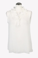 Marc Cain Damen Oberteil Gr. 34 (N1) Weiß Oberteil Bluse Blouse Top Ärmellos