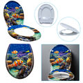 Toilettendeckel Klodeckel Toilettensitz Aquarium Absenkautomatik Waschraum MDF