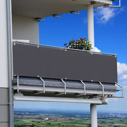 Balkonsichtschutz Balkon Sichtschutz Bespannung Terrasse 6m Sonnen Wind Schutz✔ HDPE/PVC ✔ 6x0,9m/6x0,75m ✔ Sichtschutz ✔ UV-Schutz