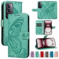Handy Hülle für Samsung Gemustert Schutz Tasche Blumen Flip Case Wallet Etui