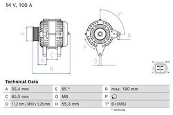 Lichtmaschine Generator für Toyota RAV 4 III A3 05-13 Bosch 0986087240