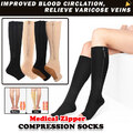 1-2 Paar Kompressionsstrümpfe Mit Reißverschluss Stützstrümpfe Thrombose Socks