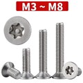 M3 M4 M5~M8 Schraube Sicherheitsschraube Senkkopf TORX+PIN Edelstahl A2 Rostfrei