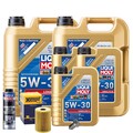Motoröl 5W30 LIQUI MOLY 13L+HENGST Ölfilter+Spülung+Ölablassschraube